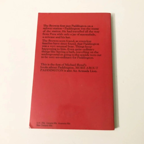 Vtg 1972  Bear Called Paddington The Air Armada Lion Book Paperback Michael Bond - Picture 2 of 16